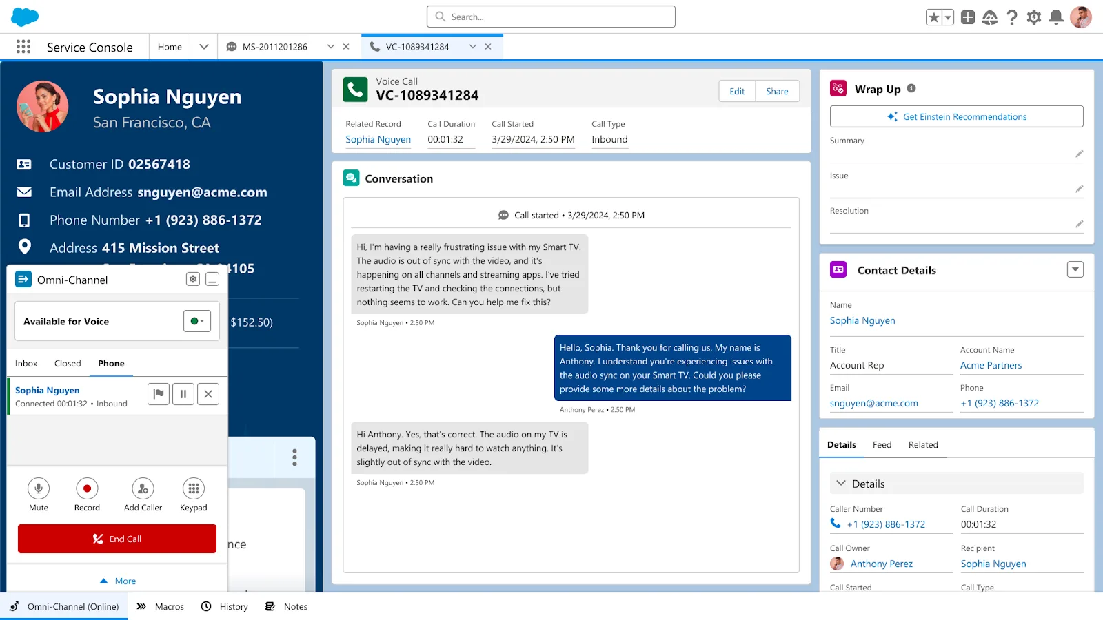 Telephony on Salesforce